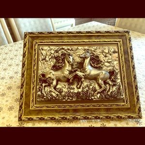 Italian silver horse beautiful piece for your wall final piece 👍🙏